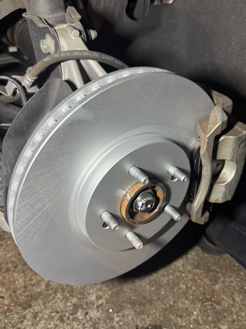 New brake rotor close-up